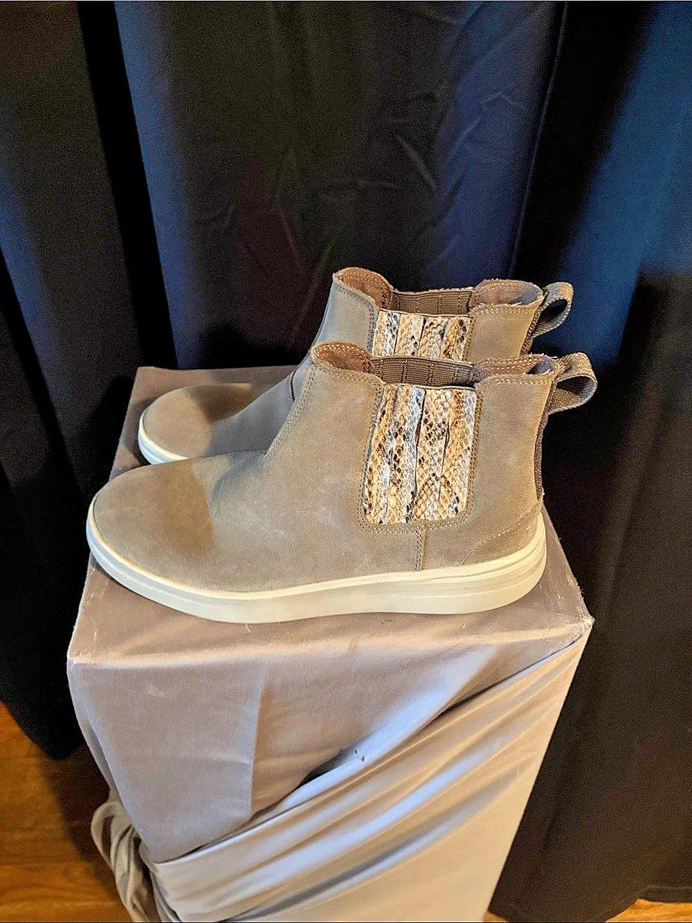 Feiyue High Top Suede Sneakers in Brown US 9